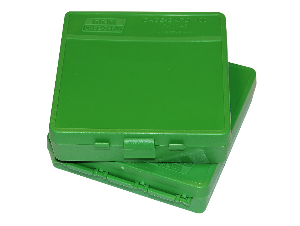 MTM P100-45 Flip-Top Ammo Box GREEN content 100